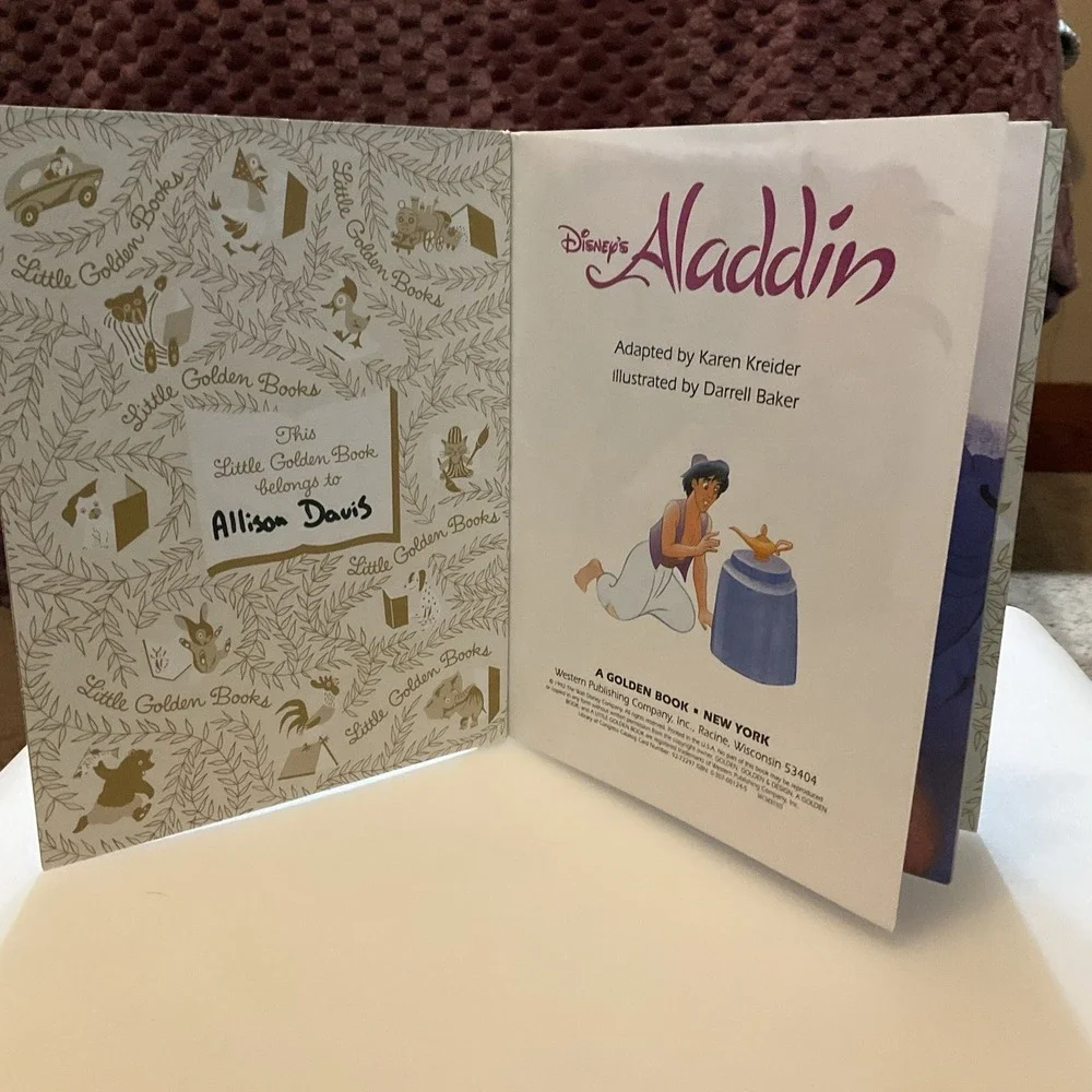 Disney's ALADDIN  Vintage Little Golden Book 1992 First Editiion